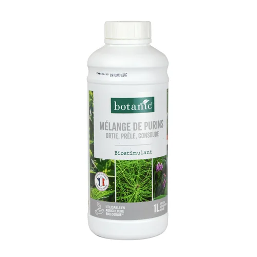 Côté extérieur：Mélange de purins ortie, prêle, consoude en bouteille botanic® - 1 L