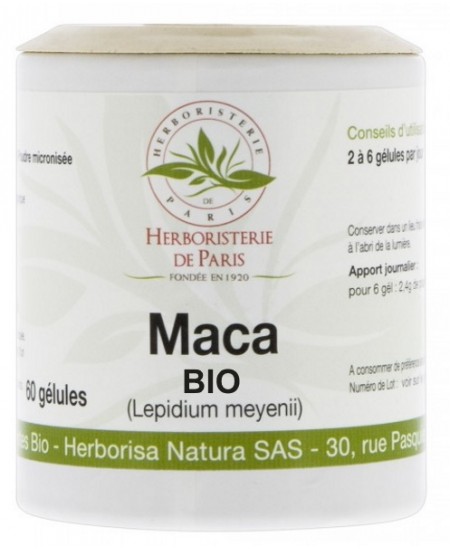 Herboristerie de Paris - Maca Racine Bio 500mg - 60 gélules