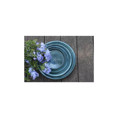 Jardin & équipement：Soucoupe gamme Les poteries d'Albi coloris bleu Ø 22 x 3 cm
