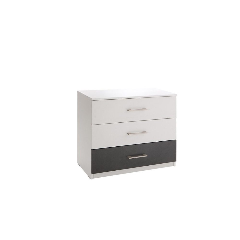 Meuble – Commode RENATO coloris blanc 3 tiroirs