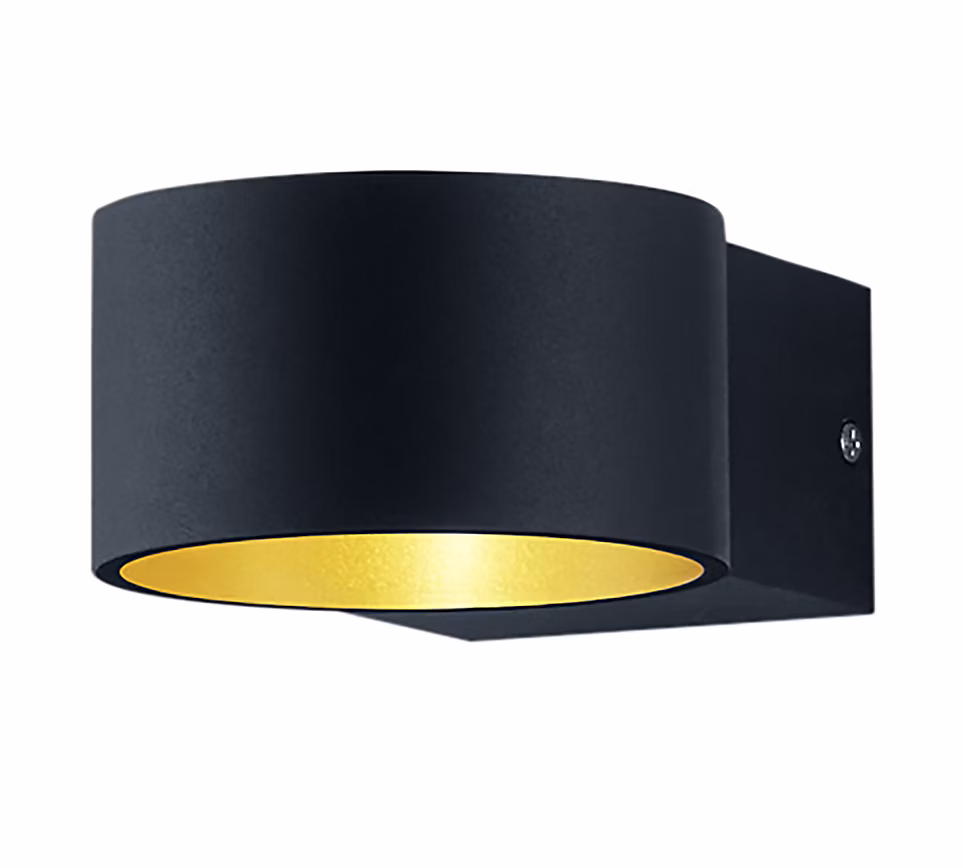 Applique murale LED 4 – 3W noir et or 430 lm 3000K, Trio, Lacapo