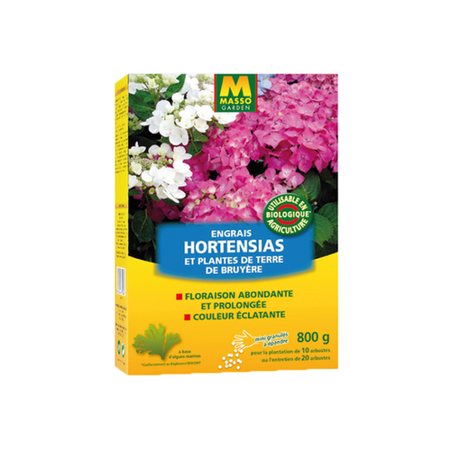 ENGRAIS HORTENSIAS ET PLANTES DE TERRE DE BRUYÈRE - 800G