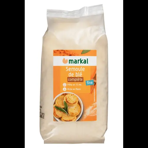 Solution jardin:Semoule complète de blé dur bio – 500 gr