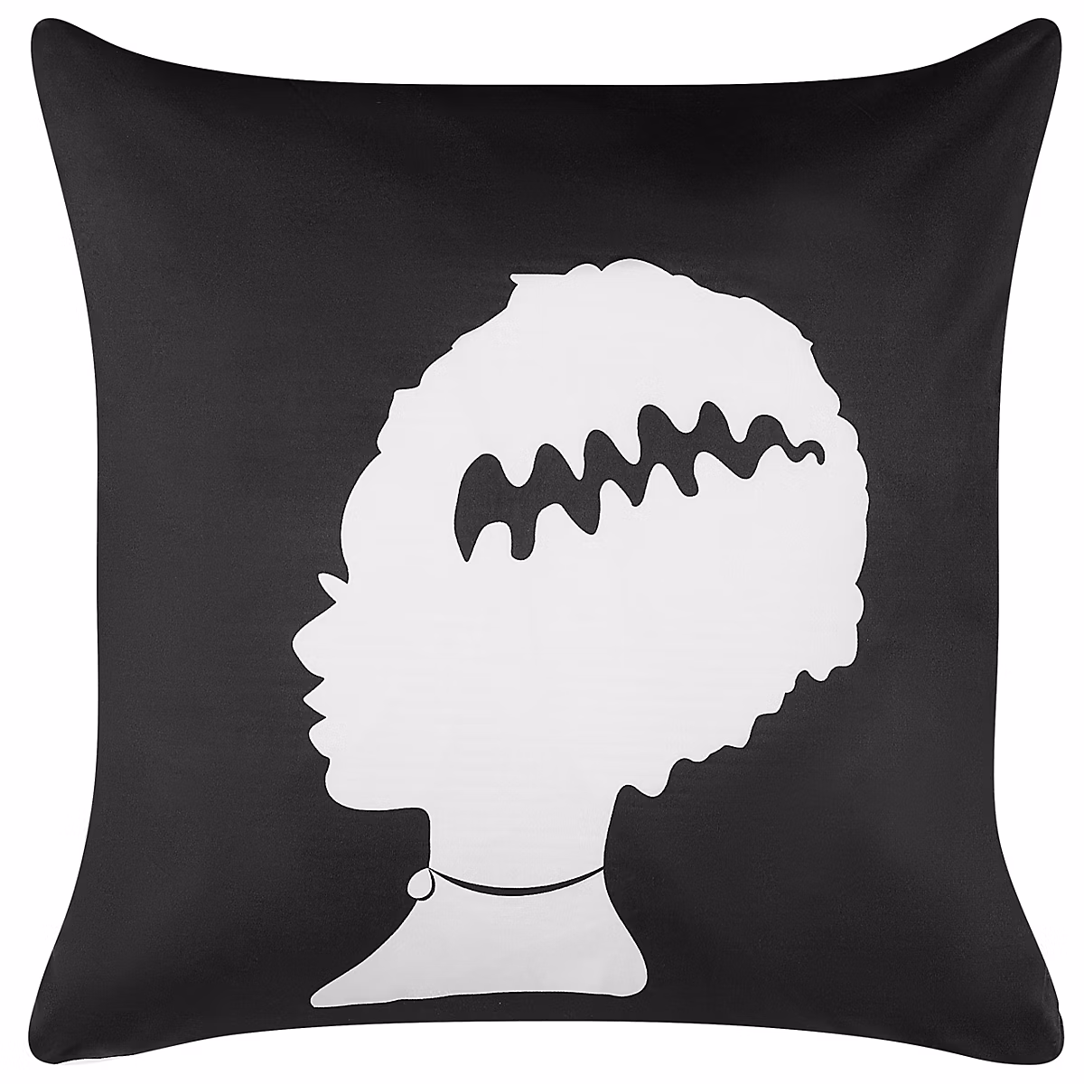 Coussin MANDEVILLA 45 × 45 cm Velours Noir Motif abstrait