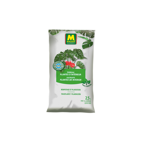 TERREAU PLANTES D'INTÉRIEUR MASSO® - 2,5L