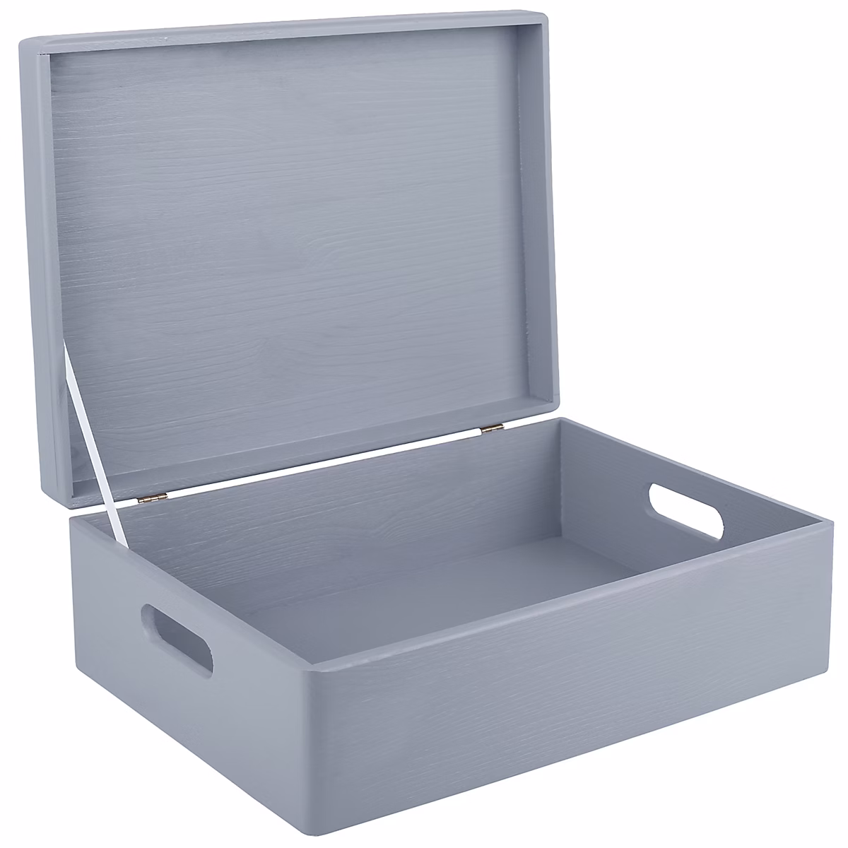 Creative Deco Boite de Rangement en Bois Gris 40 × 30 × 14 cm (+/-1cm) – Couvercle et Poignées, Boîte Souvenirs, Boîte à Jouets
