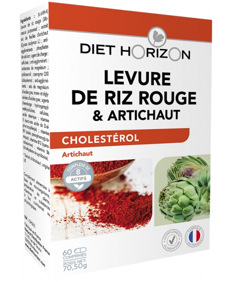 Diet Horizon - Levure de Riz rouge Artichaut - 60 comprimés
