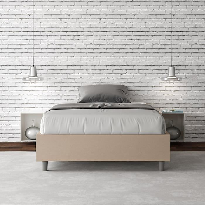 Cadre de lit coffre | Azelia – 120x190 – Sommier relevable – Gris – Made in Italie