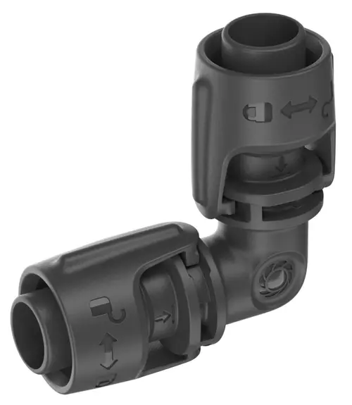 Jardin qualité：Jonction en L 1/2 Quick & Easy coloris noir boîte de 5 Gardena - 13 mm