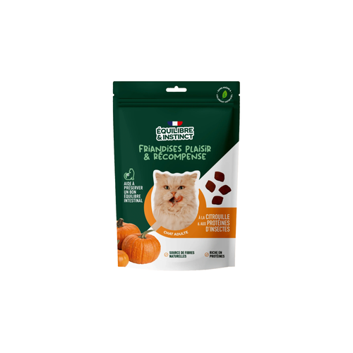 FRIANDISES CHAT ÉQUILIBRE & INSTINCT® - CITROUILLE & PROTÉINES D'INSECTES - 80G