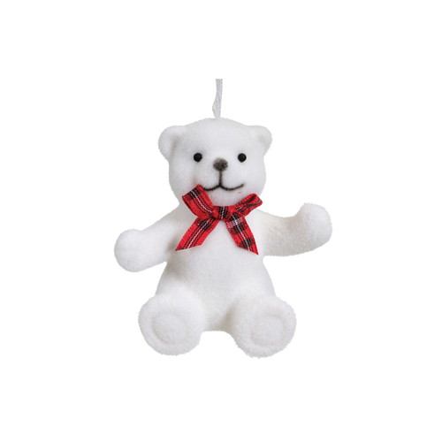 SUSPENSION OURS DE NOËL BLANC - H6,2CM