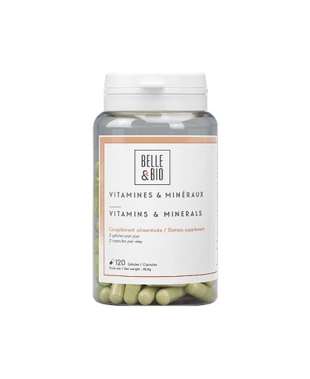 Belle et Bio - Vitamines et minéraux naturels - 120 gélules