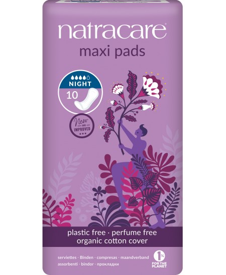 NatraCare - 10 Serviettes Hygiéniques Bio - Nuit