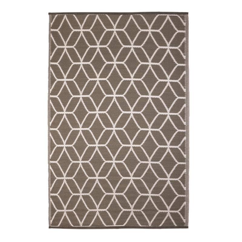 Tapis d'extérieur réversible motifs graphiques 121 x 180 cm