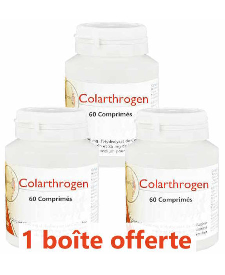 Monapharm Lot de 3 Colarthrogen Collagène marin Acide hyaluronique 3x60 comprimés