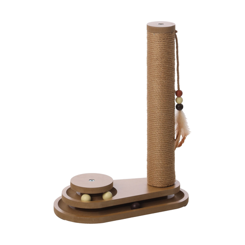JOUET À GRIFFER POUR CHAT 'VOLTA' FLAMINGO® - JUTE BRUN - 35x19x46CM