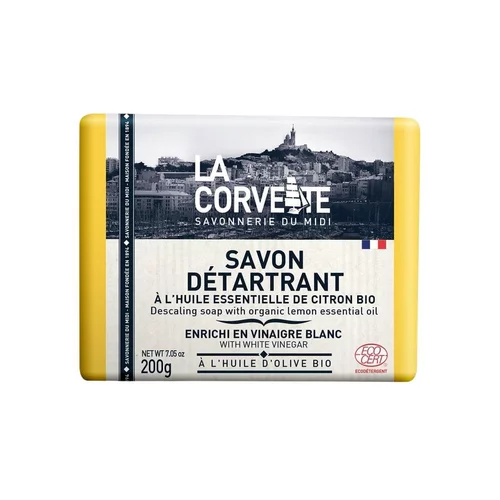 Une solution pour le jardin:Savon détartrant au citron bio La Corvette - 200 grammes