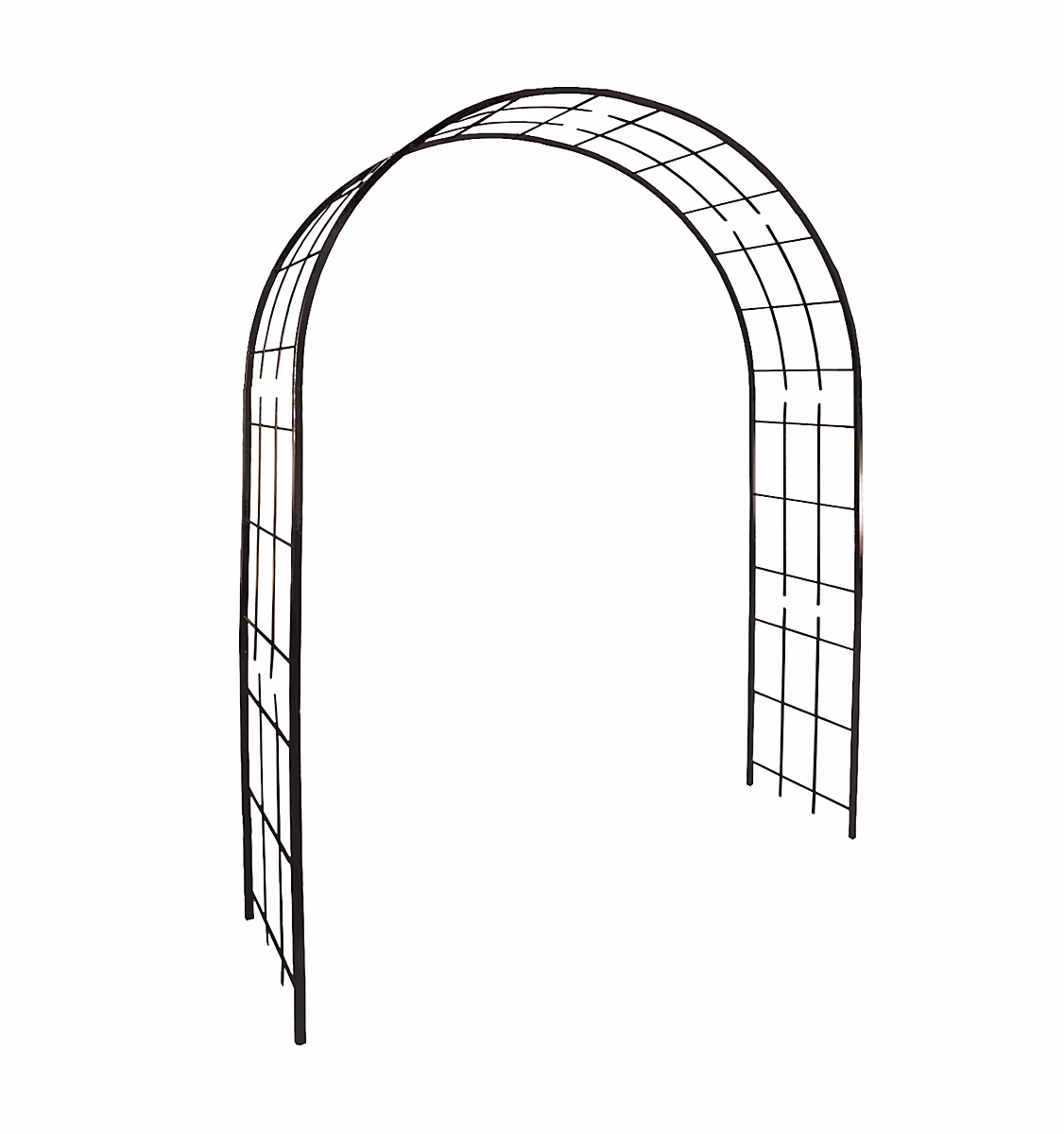 Arche de jardin Treillage Louis Moulin – Tube carré 20mm, Acier Époxy Anthracite, H.250 x L.180 cm