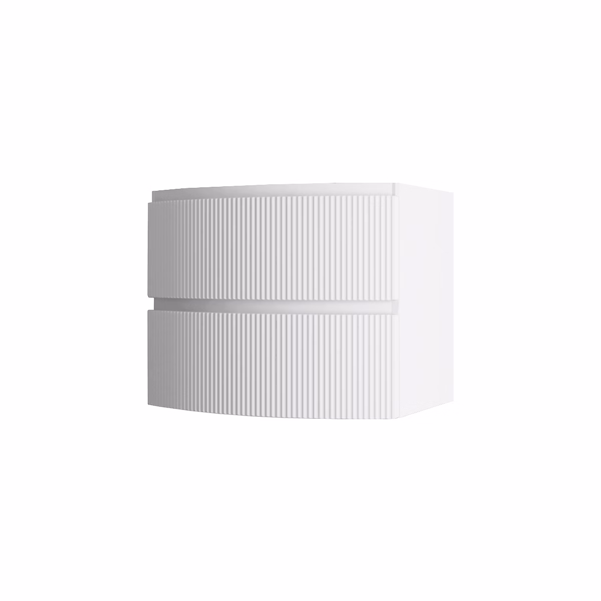 Meuble sous vasque l.69 x H.55 x P.52 cm – blanc mat strié, Vague