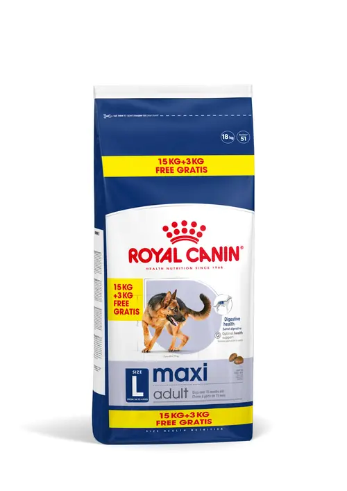 Pour un extérieur bien équipé：Croquettes pour chien Royal Canin Maxi Adult - 18 kg