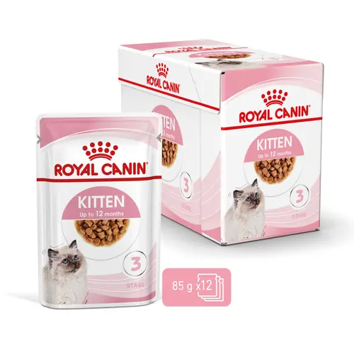 Pour vos besoins extérieurs：Pâtées pour chaton émincés en sauce Royal Canin Kitten - 12 x 85 g