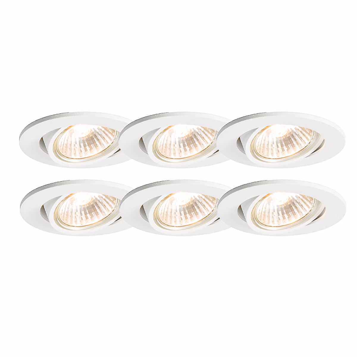 Ensemble de 6 spots encastrés blancs orientables – Cisco