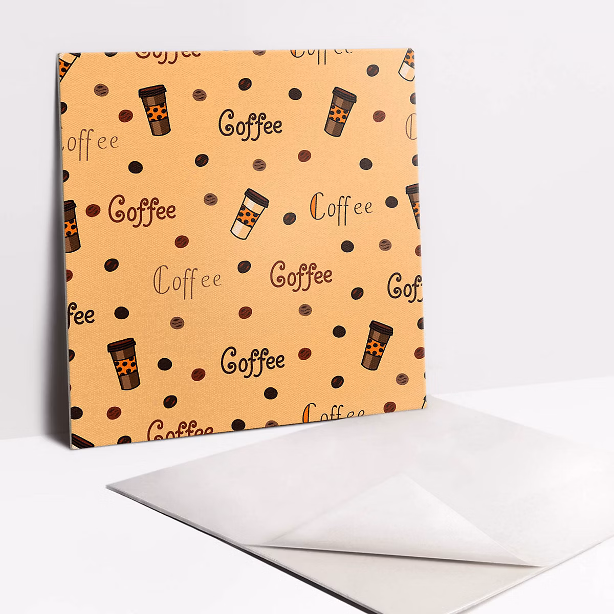 Carreaux vinyle Tulup 30 × 30 cm Dessiner du café 9 pcs