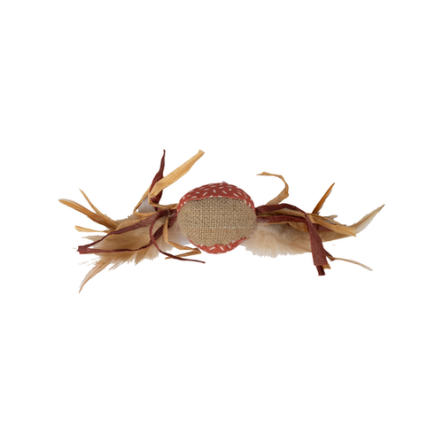 JOUET POUR CHAT 'JUPS' BALLE FLAMINGO® - BRUN/ORANGE - 18x4,5x4,5CM