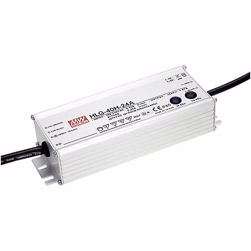 Driver LED Mean Well HLG-40H-24A – 40 W, sortie 24 V DC, IP65