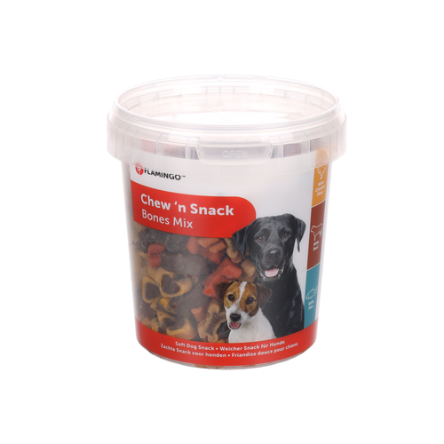 FRIANDISE POUR CHIEN FLAMINGO® CHEW'N SNACK BONES MIX - 500G