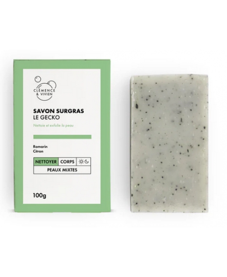 Clemence et Vivien - Savon à froid Le Gecko Exfoliant - 100 gr