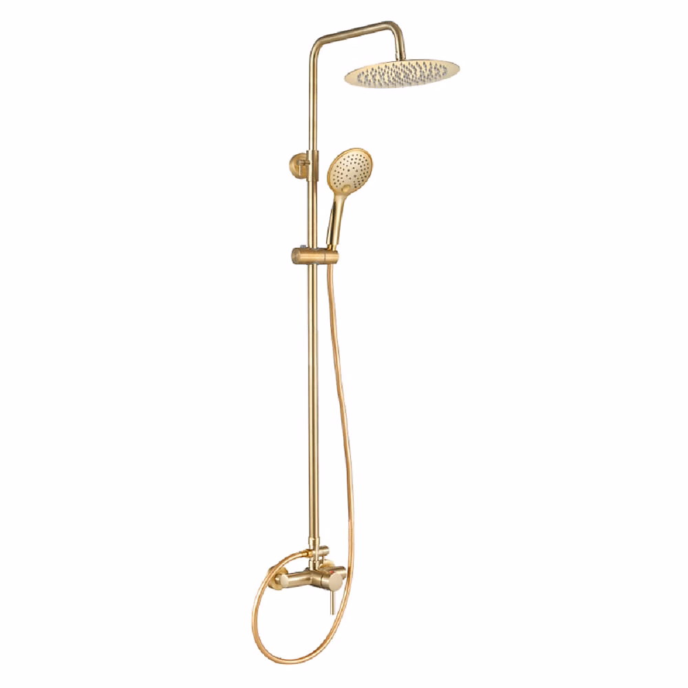 Colonne de douche mitigeur GINO or brosse – Réf. VJCWSZJCM5539929522