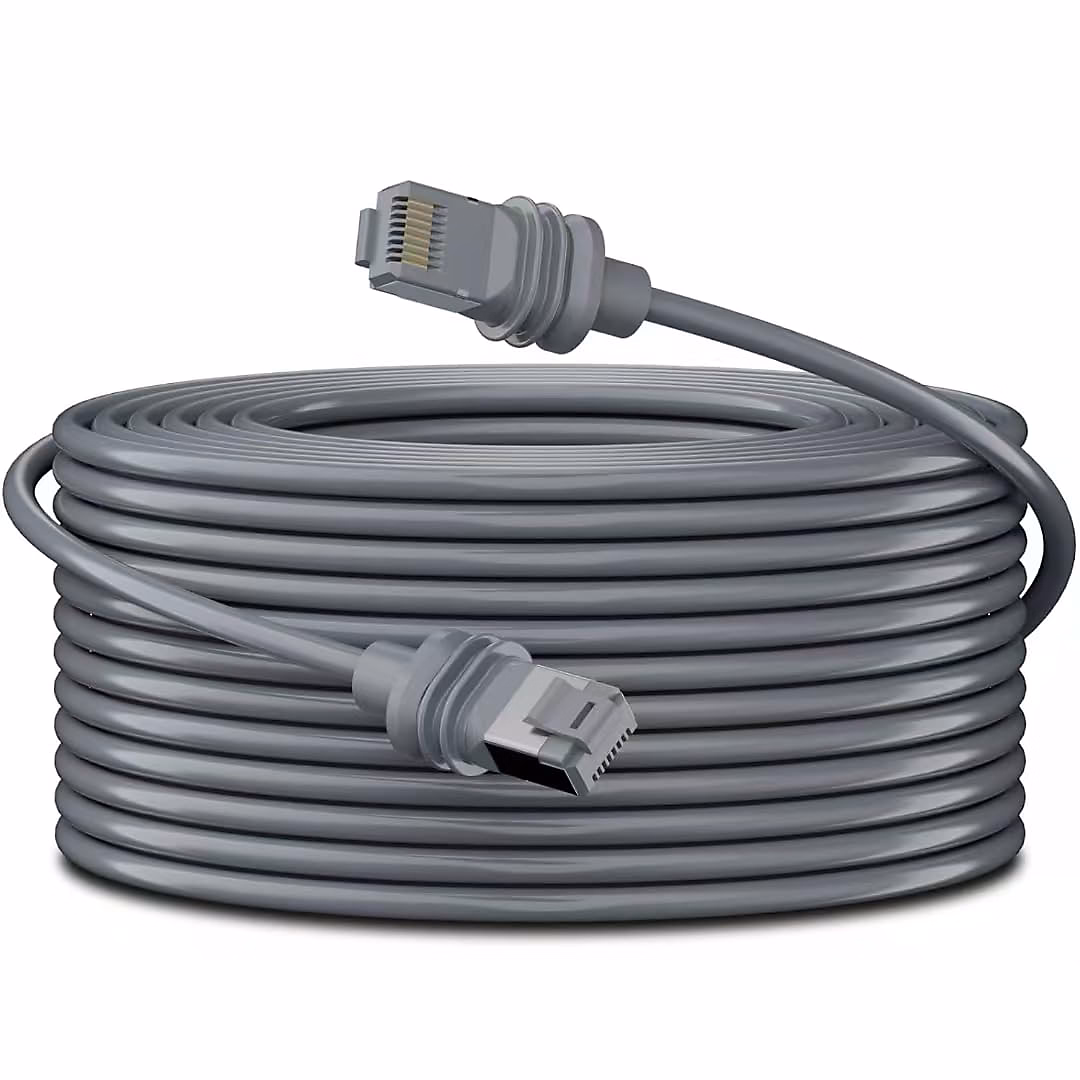 20m Elfcam | Câble Starlink Gen 3 – Ethernet Cat6 26AWG – Intérieur/Extérieur – Rallonge pour Starlink Gen 3/Mini