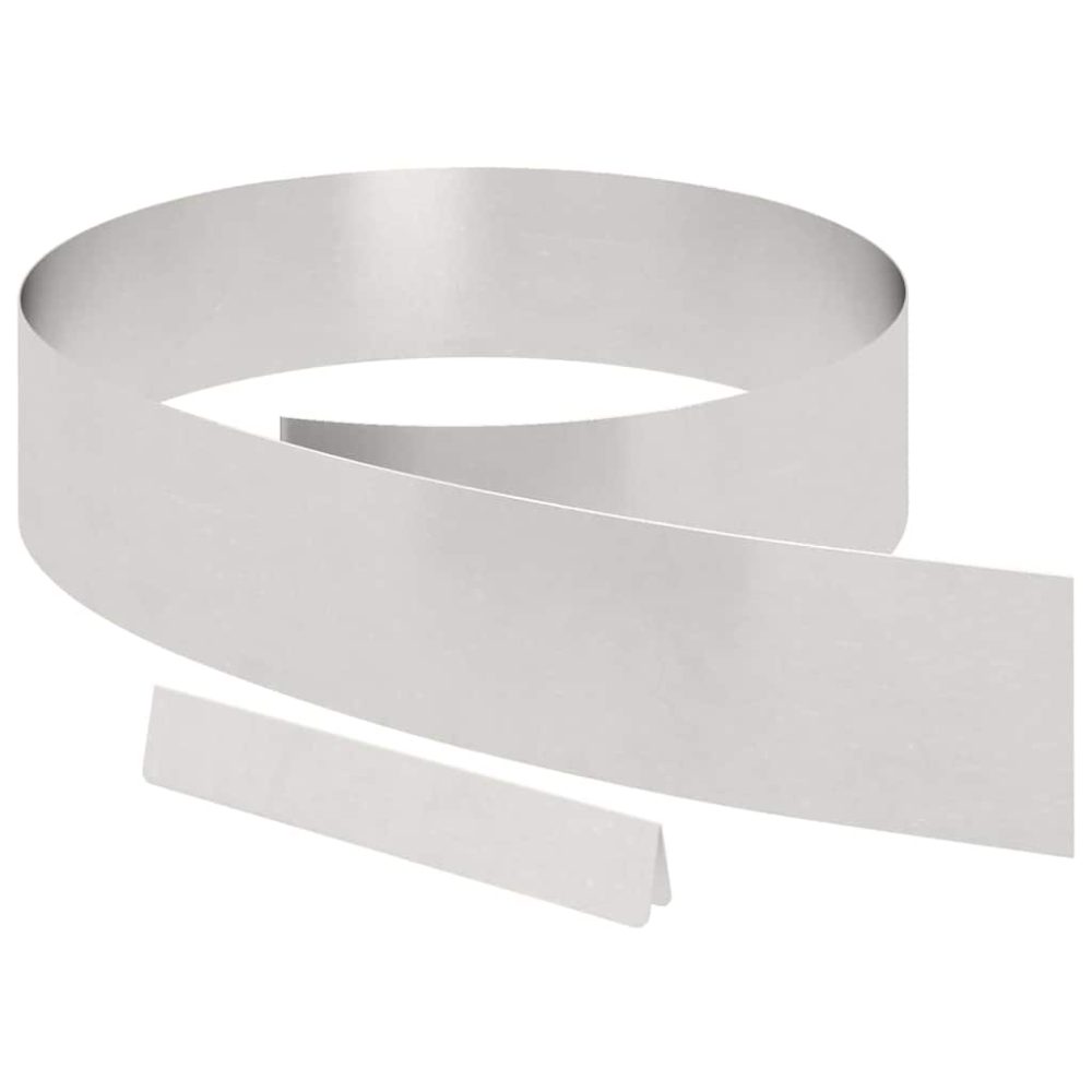 vidaXL Bordure de Pelouse 450 x 15 cm Acier inoxydable Argent