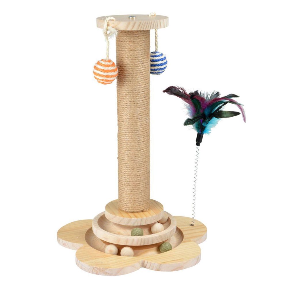 LOVE STORY Griffoir pour chat jouets 40cm naturel