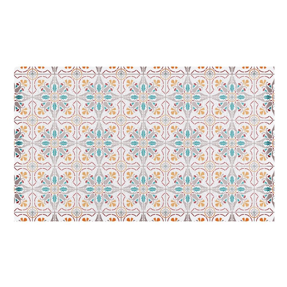 Paillasson Blanc et Couleur à Carreaux Mosaïques (70 x 40 cm)