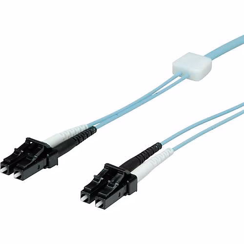 Câble FO duplex 50/125 µm OM3 LC/LC turquoise 7 – 5 m