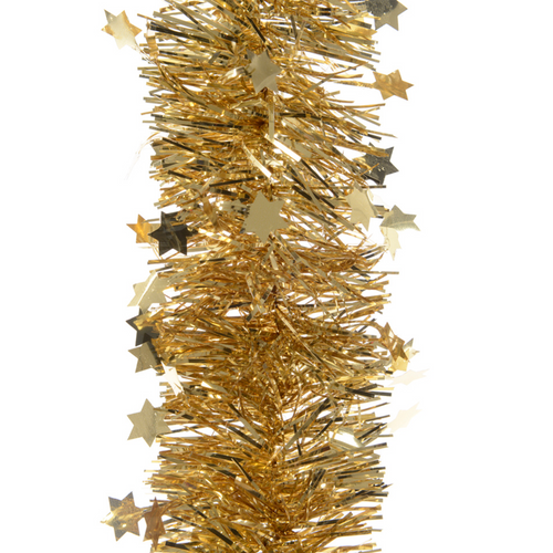 GUIRLANDE SCINTILLANTE OR/BRILLANT AVEC ÉTOILES - 270CM