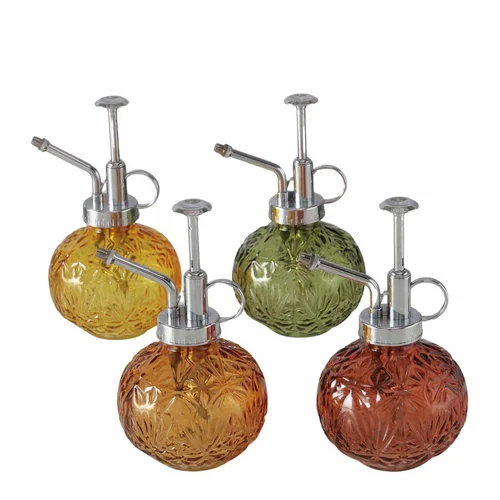 Espace vert facile：Vaporisateur à plantes en verre laqué multicolore Fresh - Ø 9 x H 16 cm