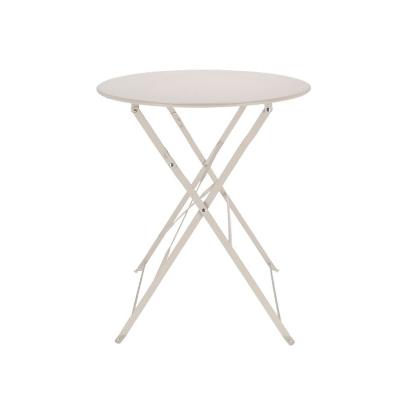 Table bistrot blanche ronde pliable 60 cm