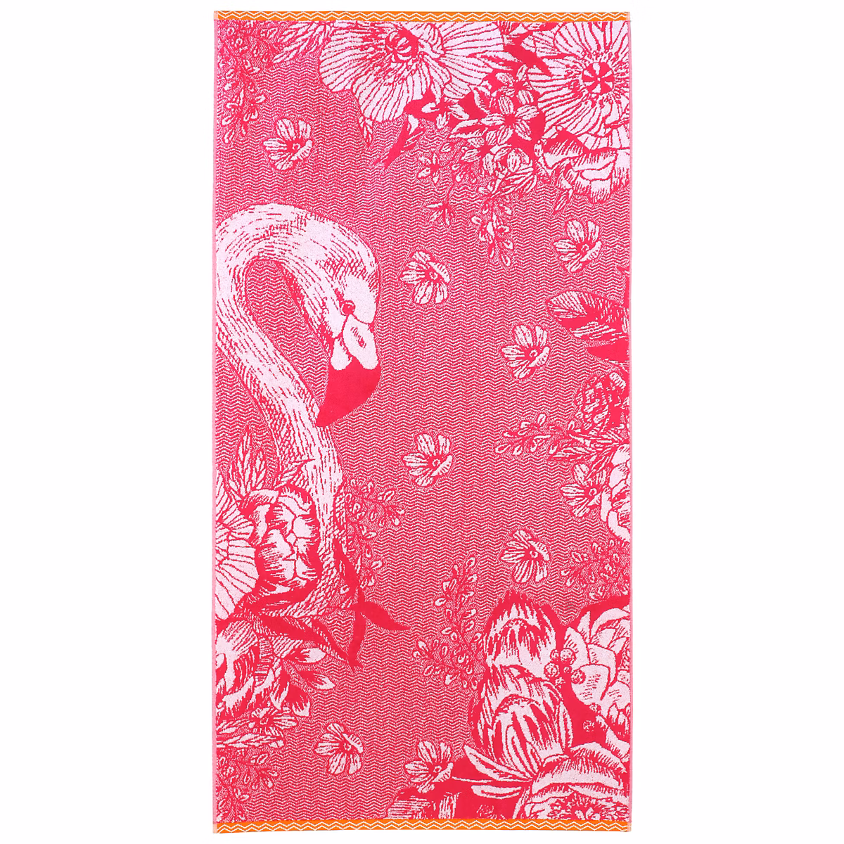 Drap de plage éponge 75 × 150cm FLAMINGO rose