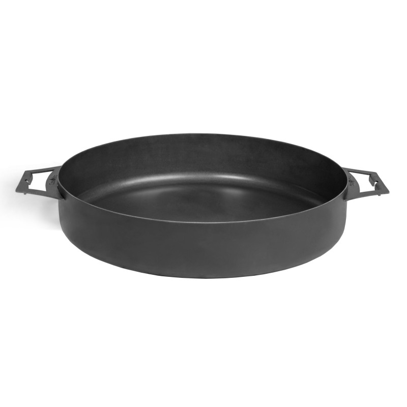 Poêle acier naturel 50cm à deux poignées - Réf 121201