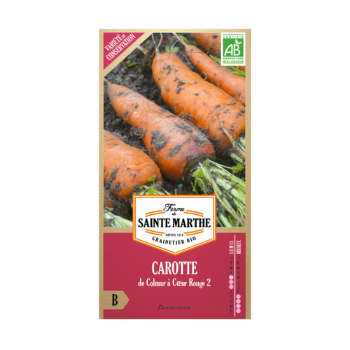 GRAINES CAROTTE DE COLMAR À COEUR ROUGE BIO