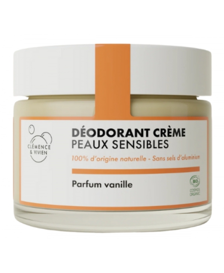 Clémence & Vivien - Baume déodorant Peau sensible Vanille - 50gr