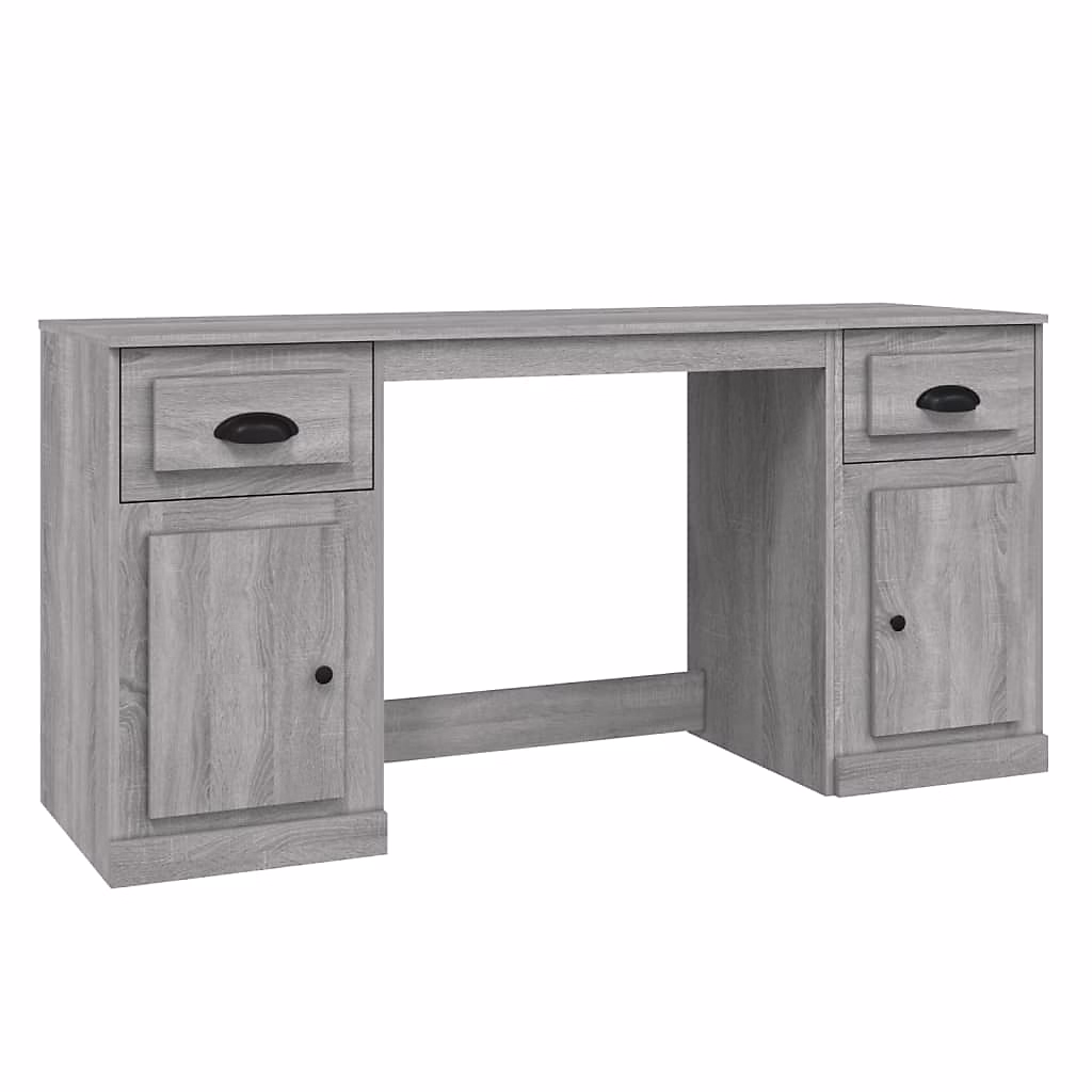 Aménagement bureau – Bureau avec armoire sonoma gris bois d'ingénierie vidaXL