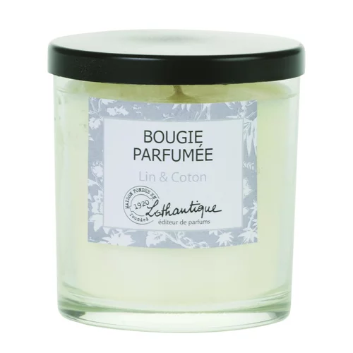 Pour embellir le jardin：Bougie senteur coton & lin de 160 g