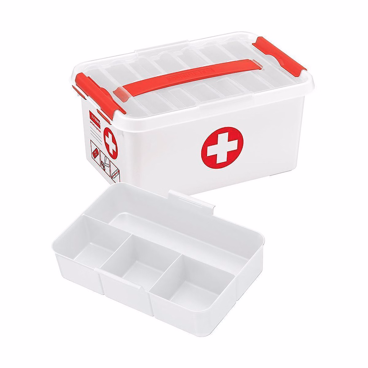Boite à compartiments 1er Secours Qline 6 litres – Réf. HWOICAREZ1188321342