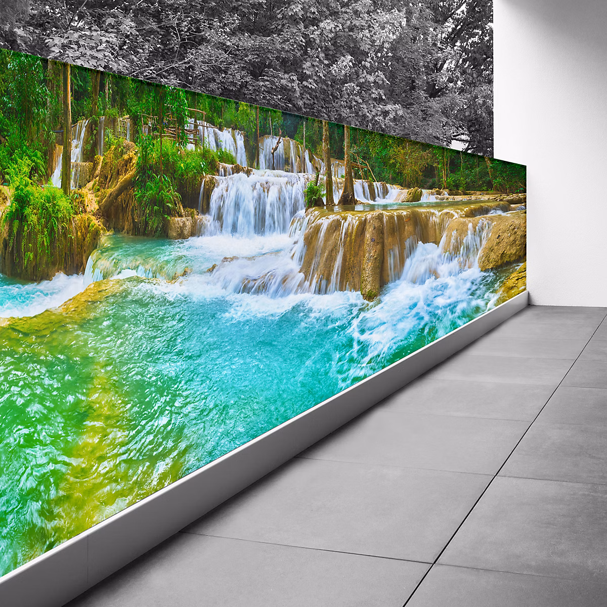 Brise vue Trompe l'oeil – 80 × 280 cm, Cascades 3617689698311