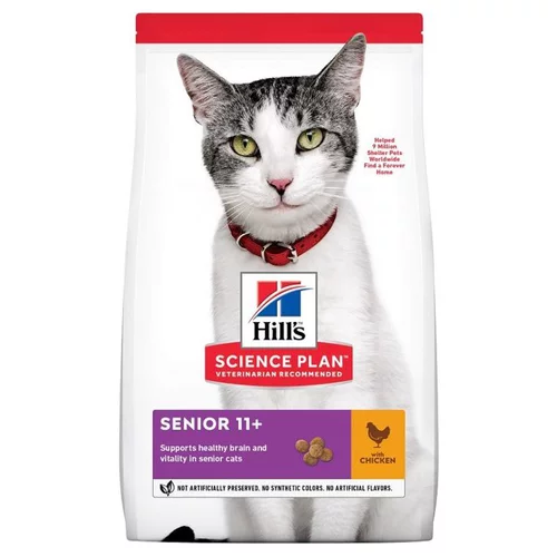 Votre allié à l’extérieur：Croquettes pour chat senior au poulet Hill's - 1,5 kg
