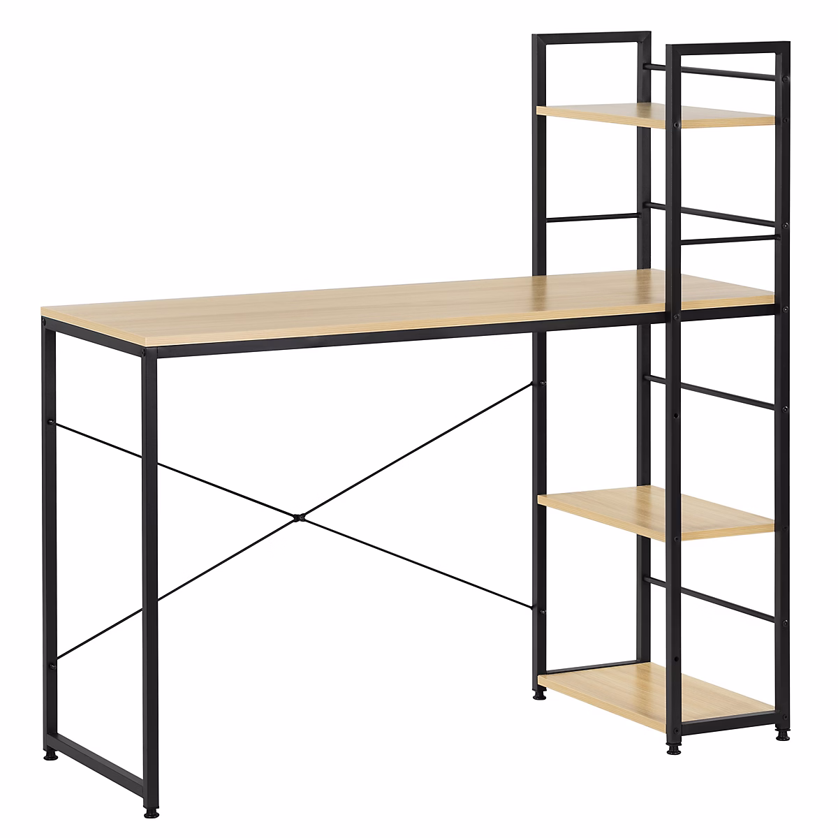 Aménagement bureau – Bureau d'ordinateur moderne avec étagère